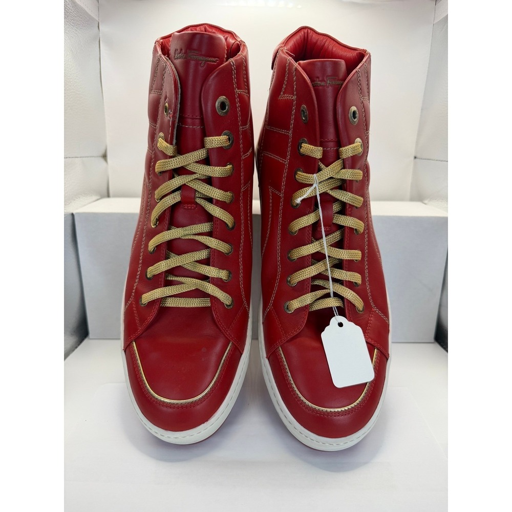 Salvatore Ferragamo High Top "Red" – Size 13 US / 46 EU - Picture 3 of 6